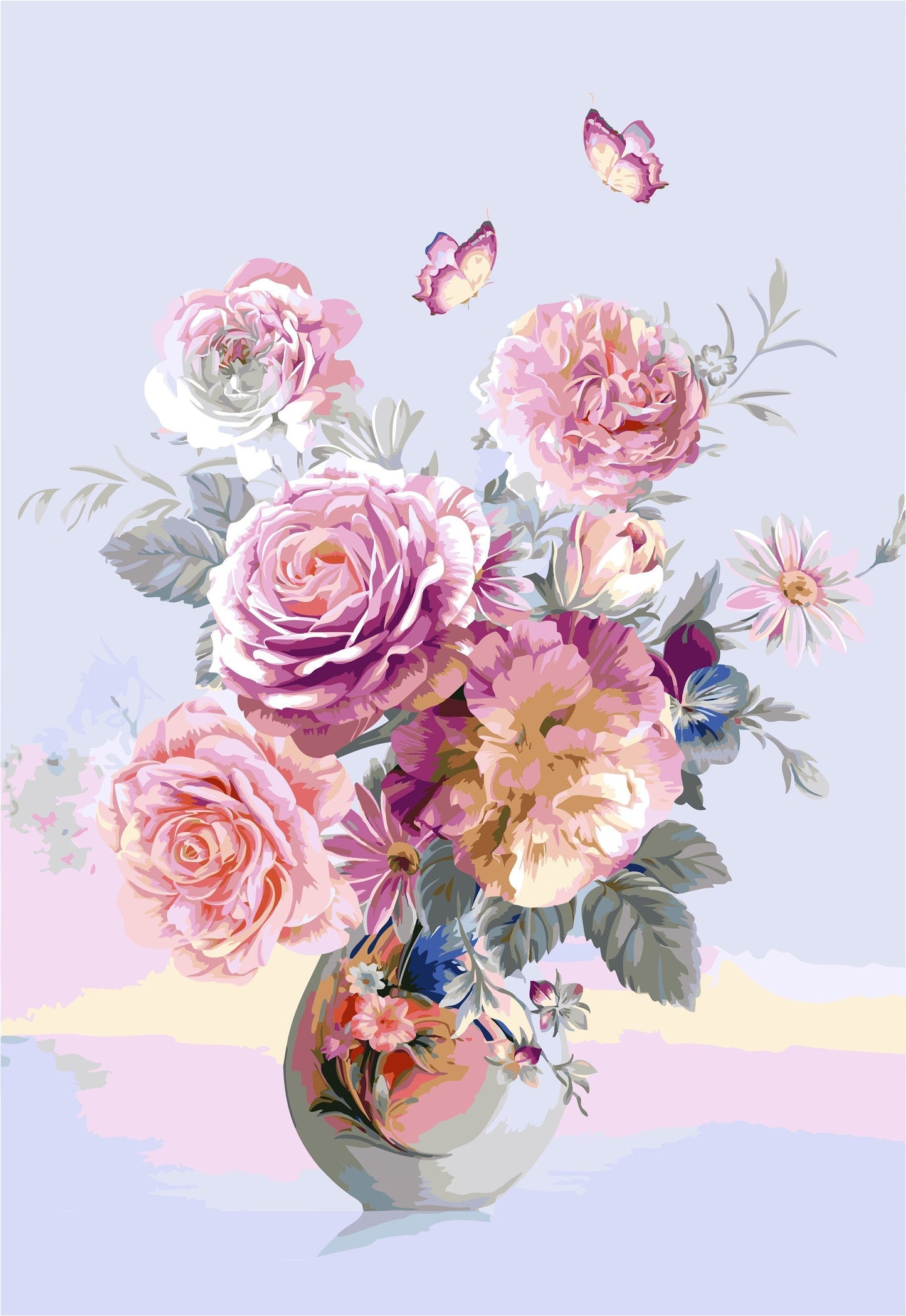 Flower Abstract Paint By Numbers Kits UK A347