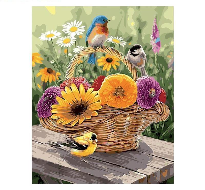 Flower Paint By Numbers Kits UK For Adult BR2032