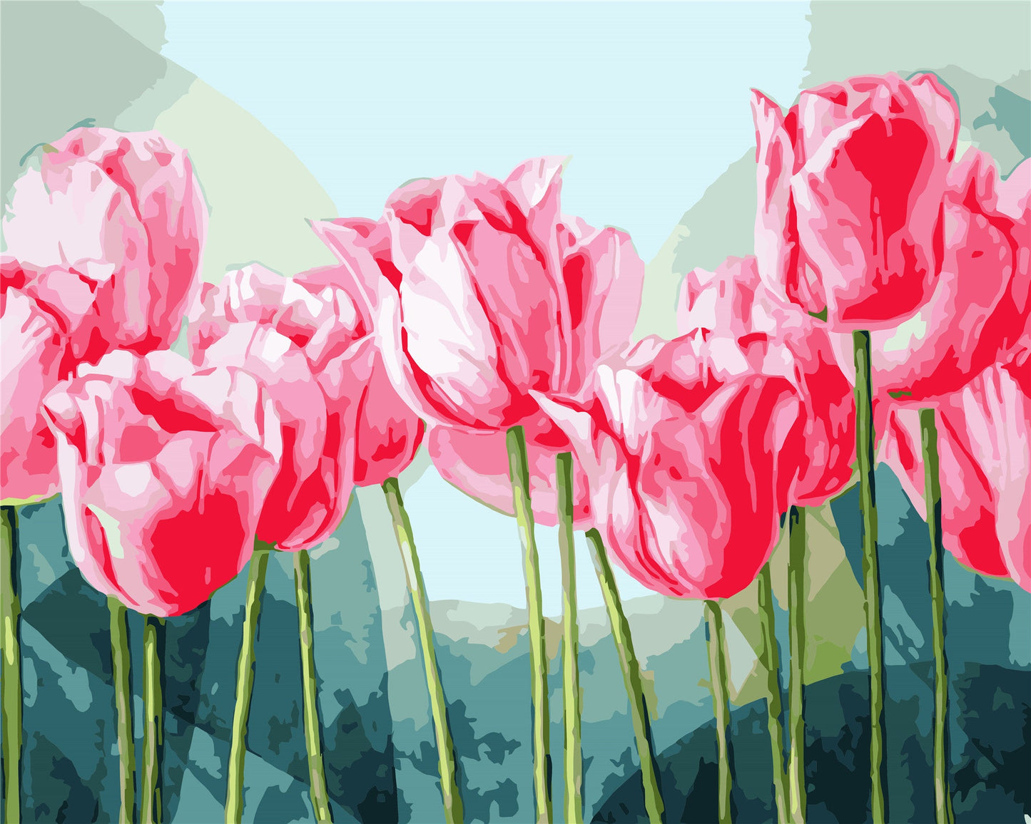 Flower Paint By Numbers Kits UK FL01