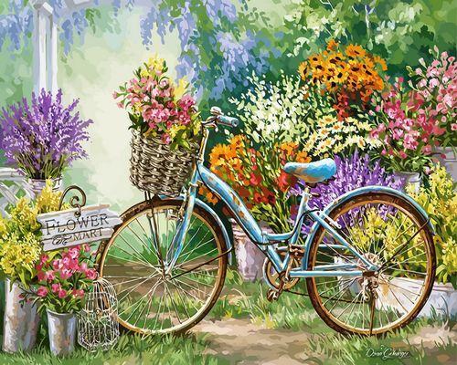 Flower Paint By Numbers Kits UK For Adult GX1482