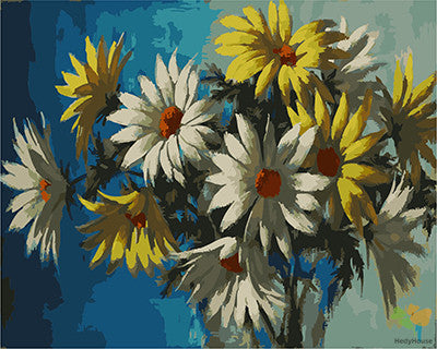 Flower Paint By Numbers Kits UK GX21004