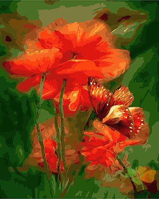 Flower Paint By Numbers Kits UK GX21012