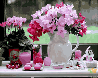 Flower Paint By Numbers Kits UK GX21081