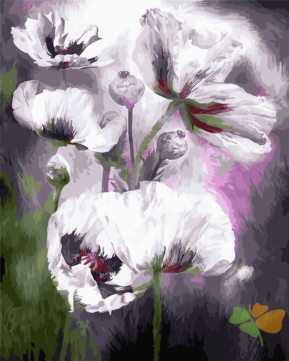 Flower Paint By Numbers Kits UK GX21088