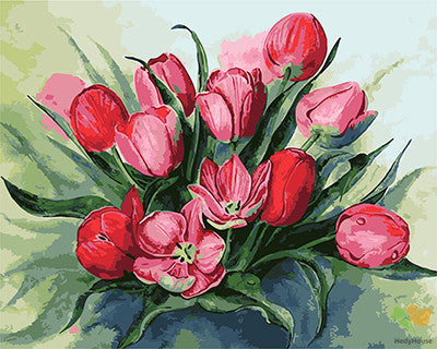 Flower Paint By Numbers Kits UK GX21122