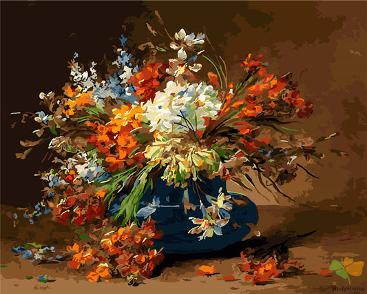 Flower Paint By Numbers Kits UK GX21145