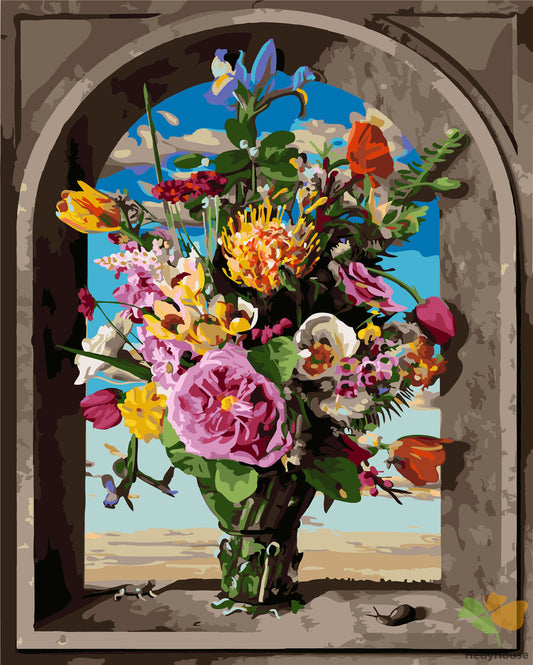 Flower Paint By Numbers Kits UK GX21166