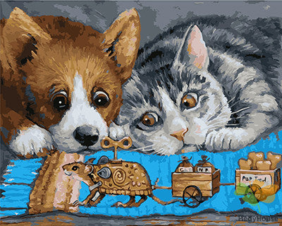 Cat & Dog Paint By Numbers Kits UK GX21179