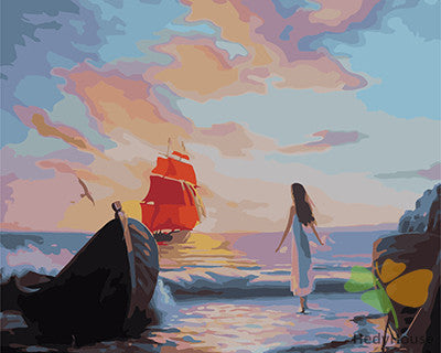 Seascape Paint By Numbers Kits UK GX21188