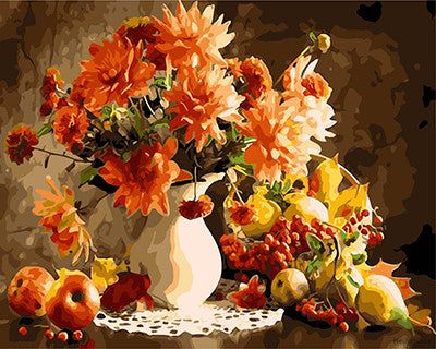 Flower Paint By Numbers Kits UK GX21309