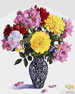 Flower Paint By Numbers Kits UK GX21358