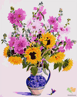 Flower Paint By Numbers Kits UK GX21359