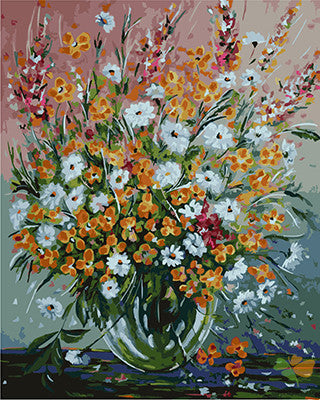 Flower Paint By Numbers Kits UK GX21371