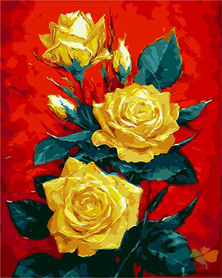 Flower Paint By Numbers Kits UK GX21422