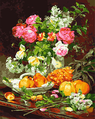 Flower Paint By Numbers Kits UK GX21787