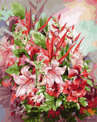 Flower Paint By Numbers Kits UK GX21919