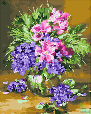 Flower Paint By Numbers Kits UK GX21925