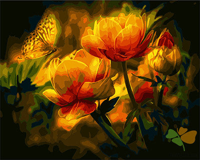 Flower Paint By Numbers Kits UK GX22025