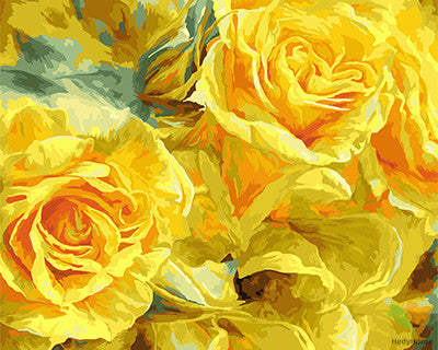 Flower Paint By Numbers Kits UK GX22045