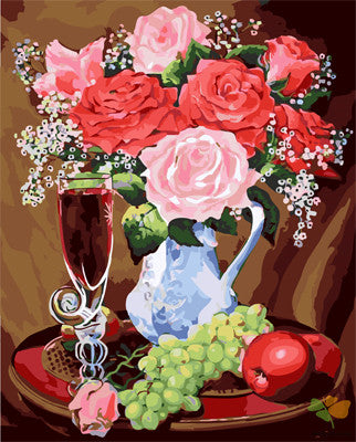 Flower Paint By Numbers Kits UK GX22070