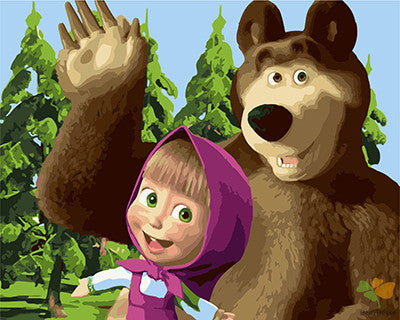 Cartoon Paint By Numbers Kits UK GX22114