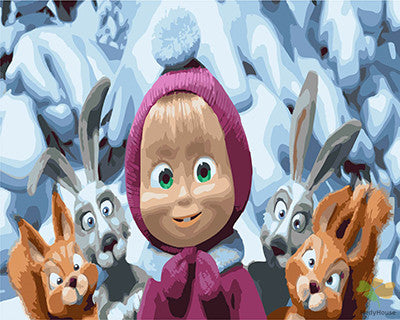 Cartoon Paint By Numbers Kits UK GX22165