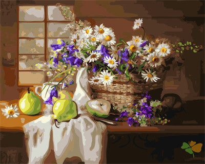 Flower Paint By Numbers Kits UK GX22351