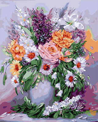 Flower Paint By Numbers Kits UK GX22367