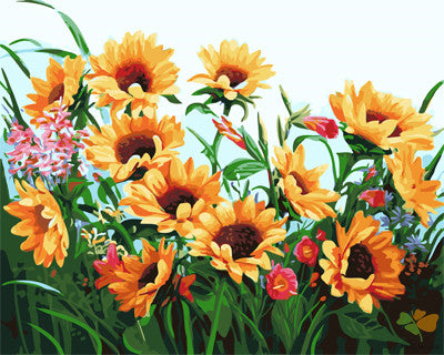 Flower Paint By Numbers Kits UK GX22397