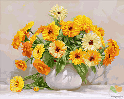 Flower Paint By Numbers Kits UK GX22607