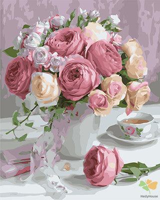 Flower Paint By Numbers Kits UK GX22794