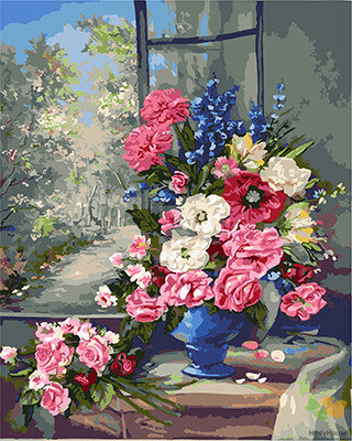 Flower Paint By Numbers Kits UK GX22856