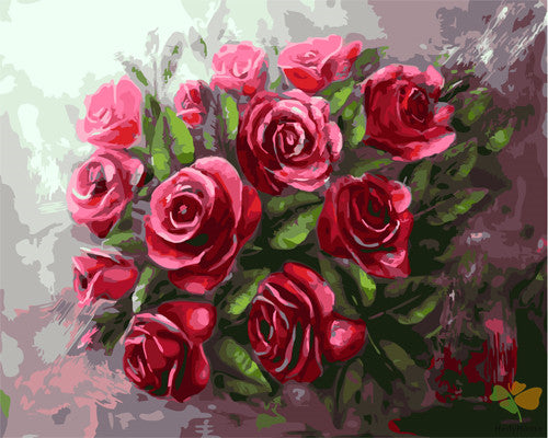 Flower Paint By Numbers Kits UK GX23189