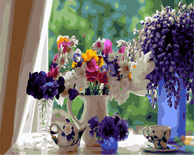 Flower Paint By Numbers Kits UK GX23316