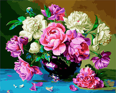 Flower Paint By Numbers Kits UK GX23346