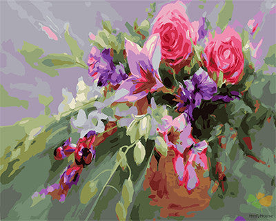 Flower Paint By Numbers Kits UK GX23354