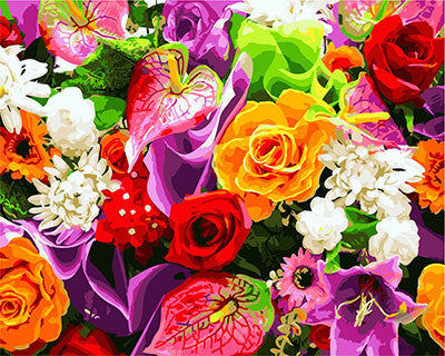 Flower Paint By Numbers Kits UK GX23407