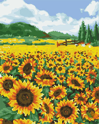 Flower Paint By Numbers Kits UK GX23425