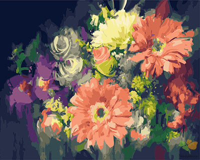 Flower Paint By Numbers Kits UK GX23433