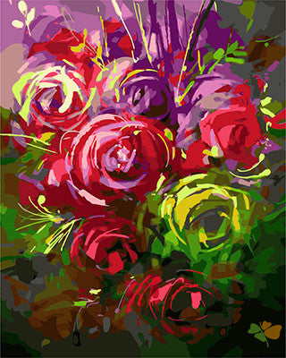 Flower Paint By Numbers Kits UK GX23434