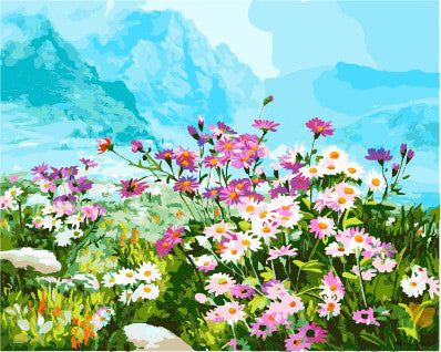 Flower Paint By Numbers Kits UK GX23495