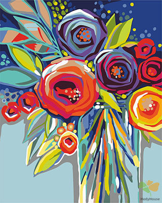 Flower Paint By Numbers Kits UK GX23518