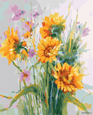 Flower Paint By Numbers Kits UK GX23718