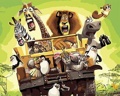 Cartoon Paint By Numbers Kits UK GX23793