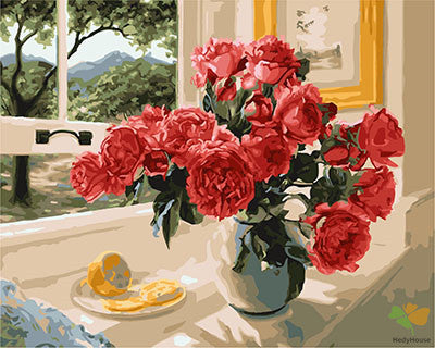 Flower Paint By Numbers Kits UK GX23853