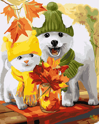Cat & Dog Paint By Numbers Kits UK GX24007