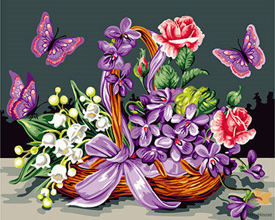 Flower Paint By Numbers Kits UK GX24093