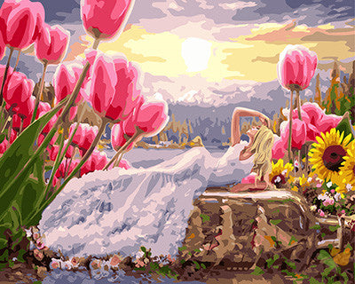 Flower Paint By Numbers Kits UK GX24350