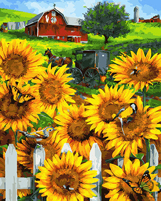 Flower Paint By Numbers Kits UK GX24497