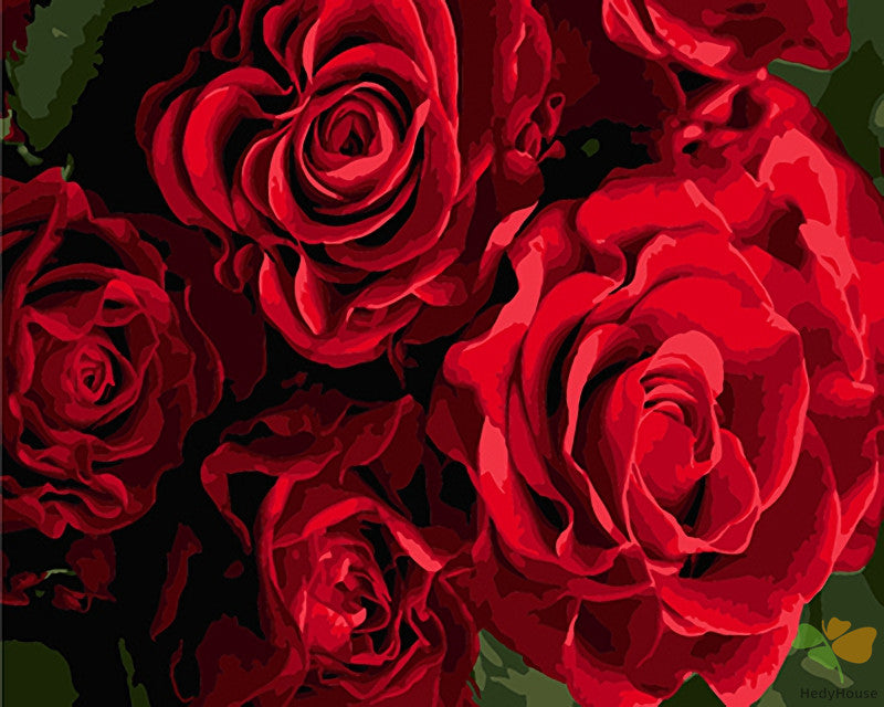 Flower Paint By Numbers Kits UK GX24563